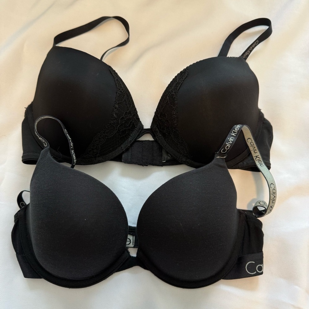 Calvin Klein Black T-Shirt Bras with Underwire Support